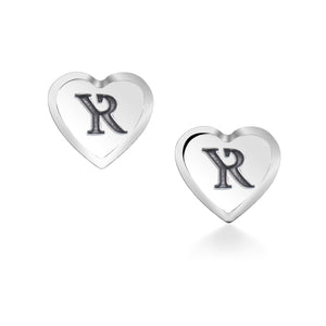 Sterling Silver Signature Heart Stud Earrings