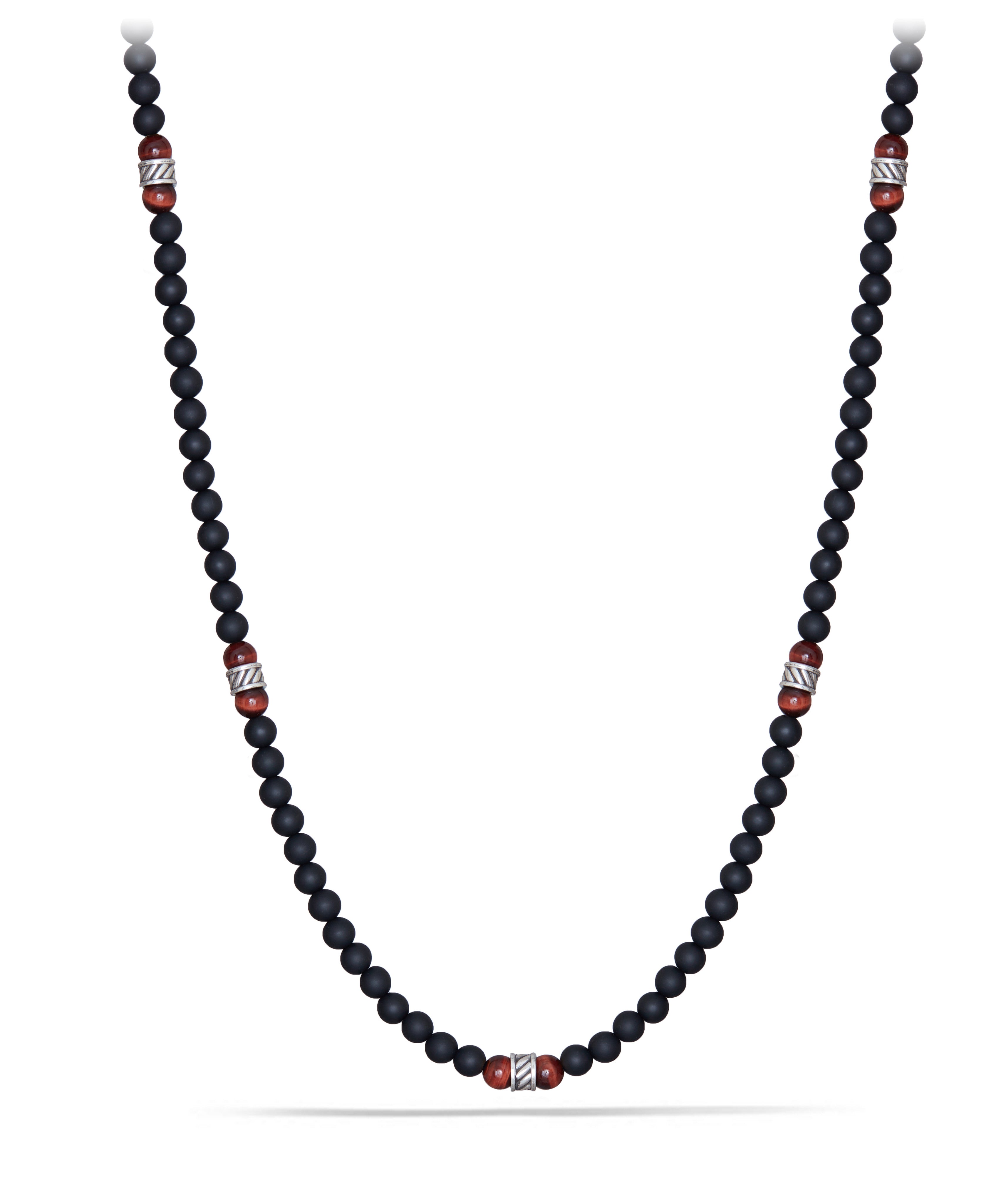 Spiritual Necklace with Forza, Red Tiger's Eye and Black Onyx