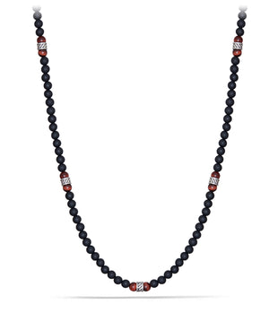 Spiritual Necklace with Forza, Red Tiger's Eye and Black Onyx