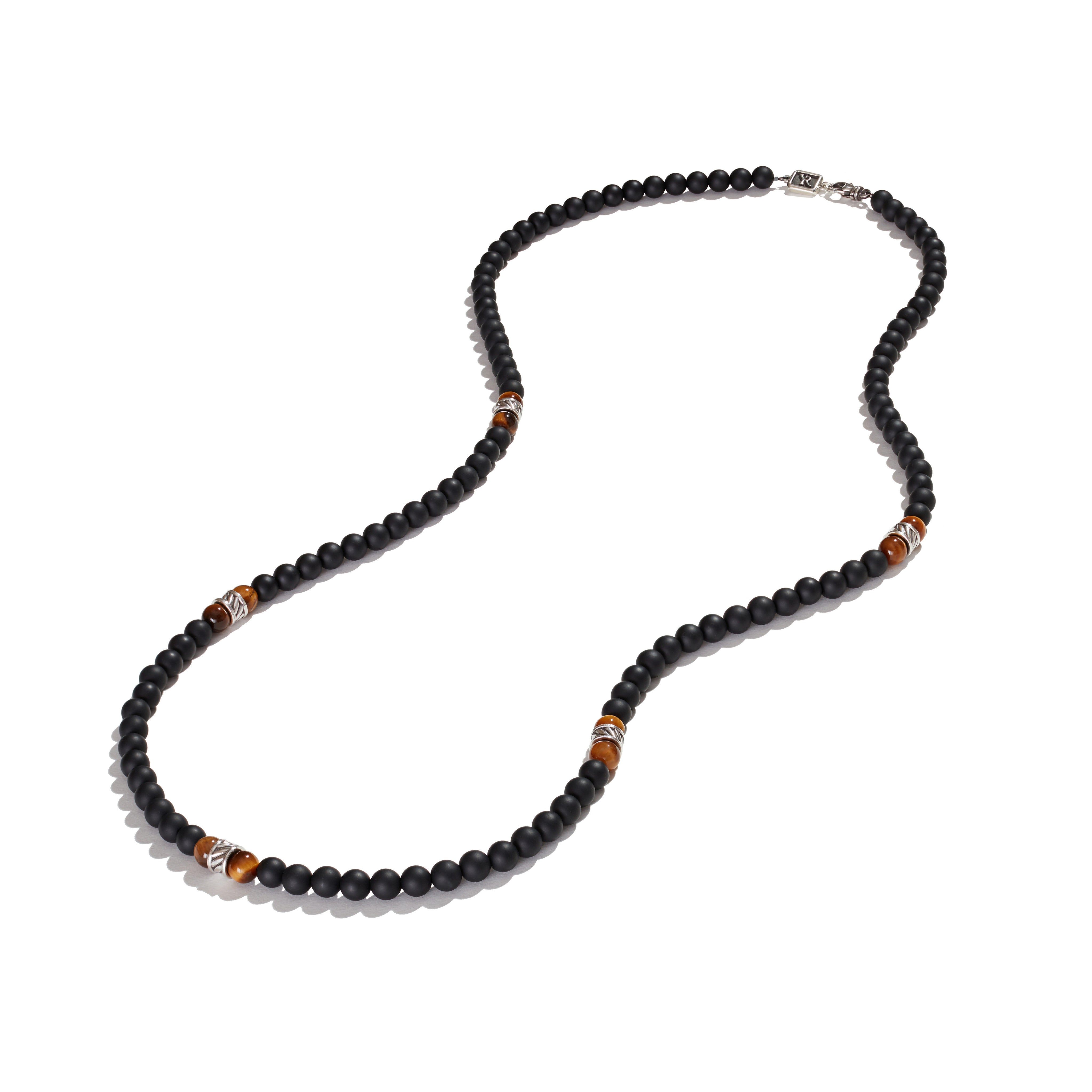Spiritual Necklace with Forza, Yellow Tiger's Eye and Black Onyx